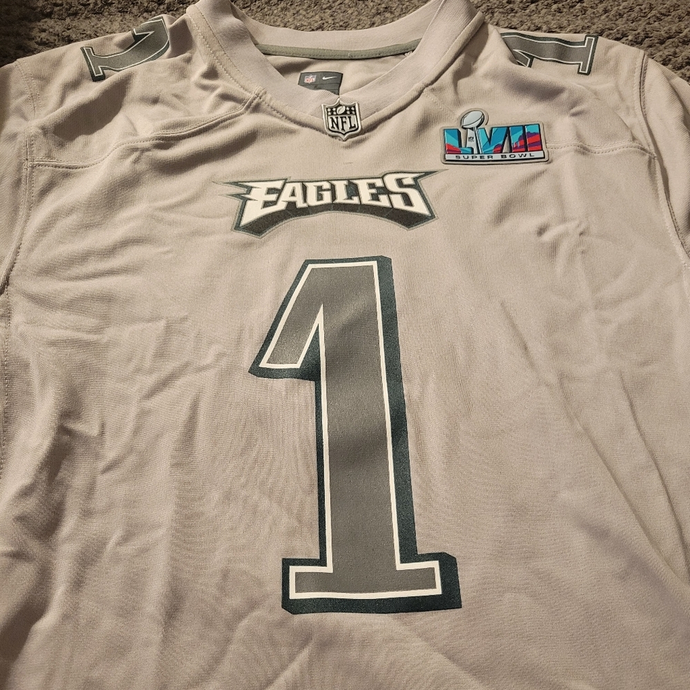 Youth Philadelphia Eagles Jalen Hurts Nike Super Bowl LVII Patch Atmosphere